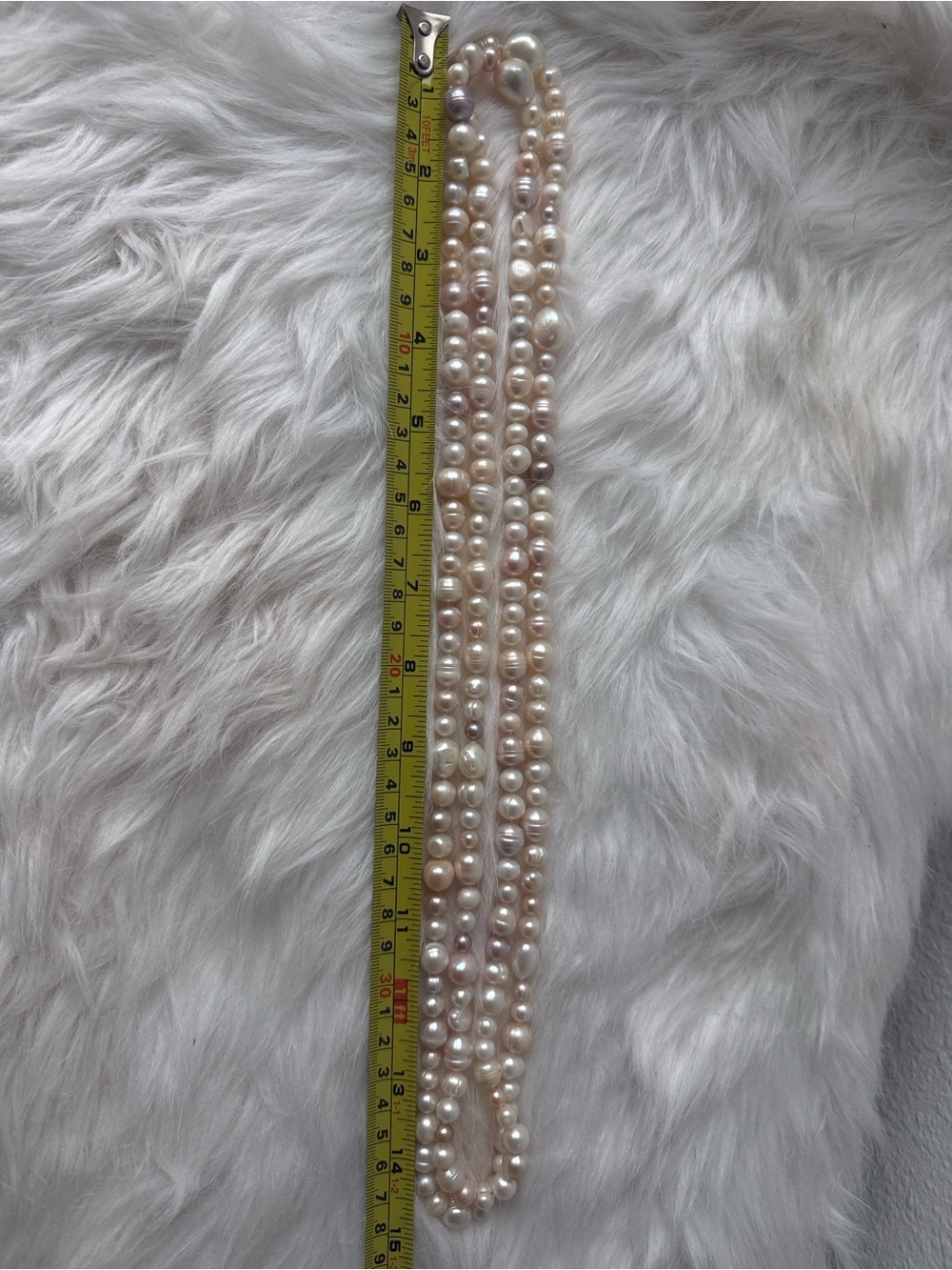 Vintage Hand Knotted Freshwater Pearl Opera Rope Necklace Multicolor - 60" - Picture 5 of 5